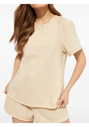 IXIAH Signature 2021 embroidered T-shirt - Neutrals