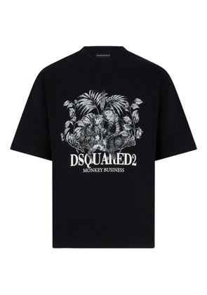 DSQUARED2 Monkey Business graphic T-Shirt - Black