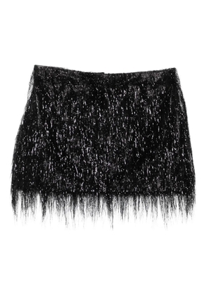 MEDEEA loose-threads mini skirt - Black