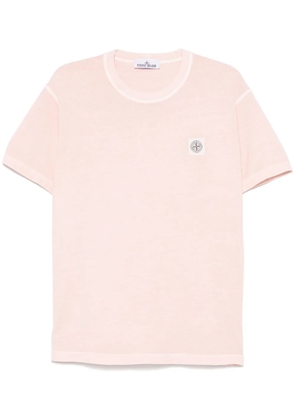 Stone Island Compass-appliqué T-shirt - Pink
