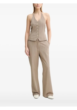 SAMSOE SAMSOE Saneem pinstriped halter-neck top - Brown