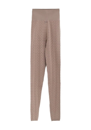JW Anderson pointelle bow leggings - Neutrals