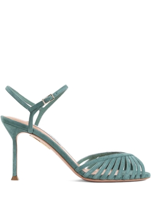 Aquazzura 85mm Hold Me cut-out heeled sandals - Green