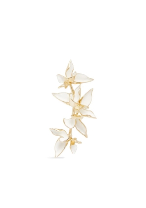 ERDEM flower branch brooch - White