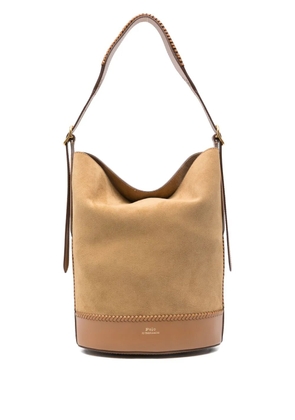 Polo Ralph Lauren medium Secchiello braided-handle bucket bag - Neutrals