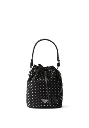 Prada Re-Nylon stud-embellished bucket bag - Black