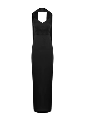 CuAnna CARA spaghetti-strap split maxi dress - Black