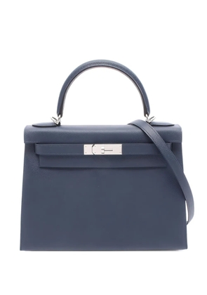 Hermès Pre-Owned Kelly28 silver-tone hardware tote bag - Blue