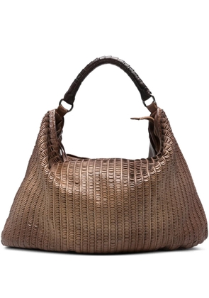 Reptile's House woven leather shoulder bag - Brown