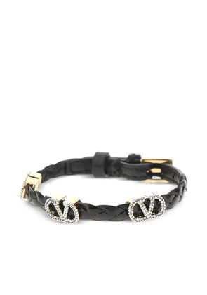 Valentino Garavani leather logo-details bracelet - Gold