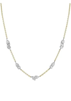 Jade Trau 18K yellow gold and platinum Posey Two-Tone Station diamond necklace