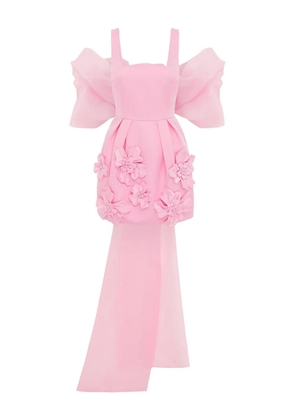 Leo Lin floral-applique bow dress - Pink
