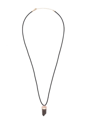 JIA JIA 14kt rose gold smoky quartz pendant necklace - Black