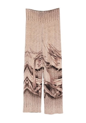 Jean Paul Gaultier Pre-Owned 2000s elasticated waist print trousers - Neutrals