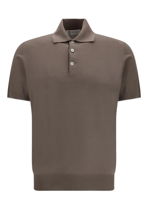 Brunello Cucinelli short-sleeve polo shirt - Brown