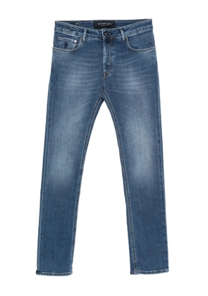 Hand Picked logo-patch jeans - Blue