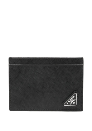 Prada logo-plaque card holder - Black