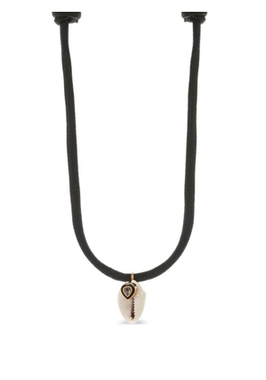 Dezso 18K rose gold diamond cowrie shell necklace - Pink