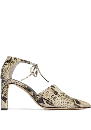 Bernardo Bernardo 1946 82mm Siena snakeskin-effect pumps - Neutrals