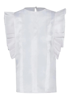 ANDRES OTALORA Arcila pleated ruffle blouse - Neutrals