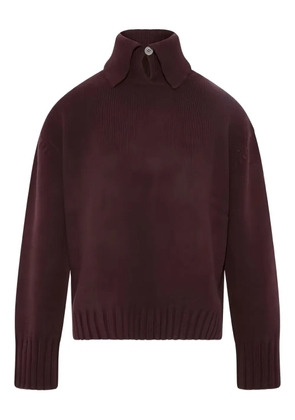 Yves Salomon high-neck cashmere sweater - Red