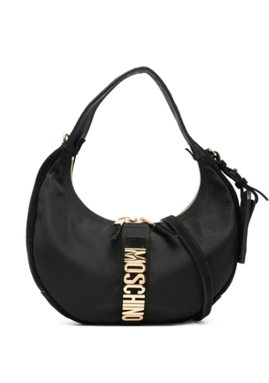 Moschino logo-lettering shoulder bag - Black