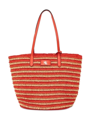 Lauren Ralph Lauren straw shoulder bag - Orange