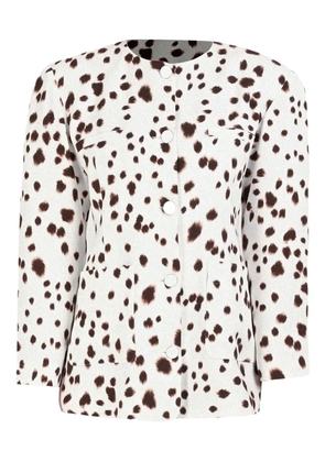 Rowen Rose dalmatian-pattern button-fastening jacket - White