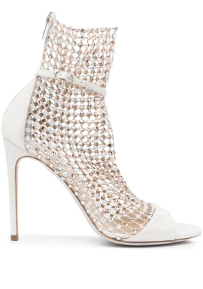 René Caovilla bead-embellished boots - White