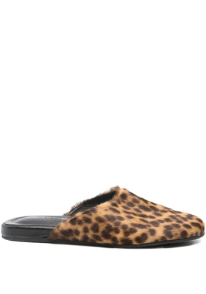 Ancient Greek Sandals leopard-print mules - Brown