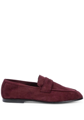 SOPHIQUE suede leather loafers - Red