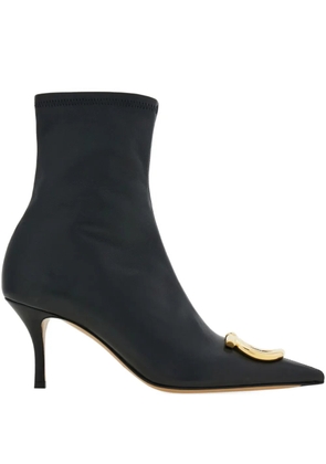 Ferragamo Gancini-buckle boots - Black