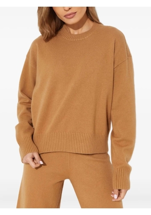 Yves Salomon round-neck sweater - Brown