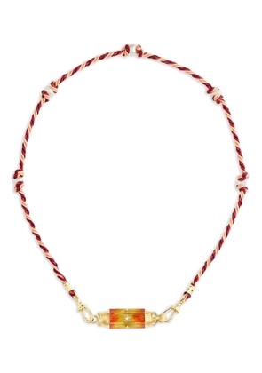 Marie Lichtenberg 14K yellow gold Orange Baby Locket diamond necklace