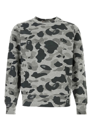 A BATHING APE® logo-patch cotton sweatshirt - Grey