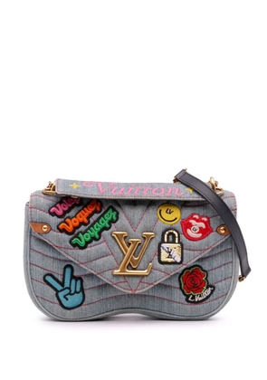 Louis Vuitton Pre-Owned 2018 Limited Edition Denim Patches New Wave Chain MM satchel - Blue