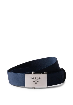 Prada logo-embossed belt - Blue