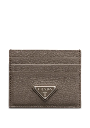 Prada leather card holder - Grey