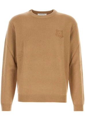 Maison Kitsuné Bold Fox Head-embroidered sweater - Neutrals