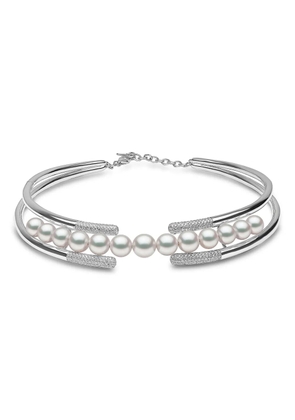 Yoko London 18kt white gold South Sea-pearl and diamond necklace - Silver
