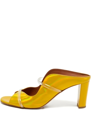 Malone Souliers Norah iridescent block-heel sandals - Yellow