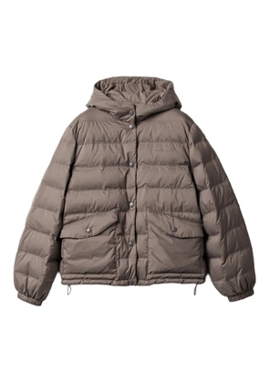 Miu Miu hooded down jacket - Grey