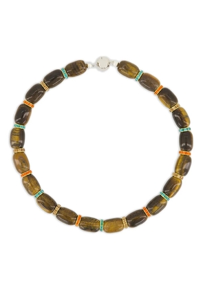 JULIETTA tiger eye-stone necklace - Brown