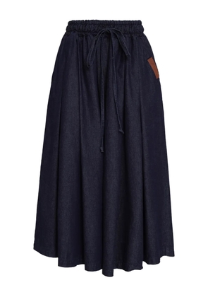 Amapô drawstring cotton skirt - Blue