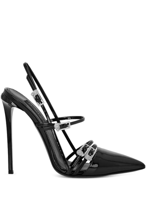 Philipp Plein buckle-embellished slingback pumps - Black