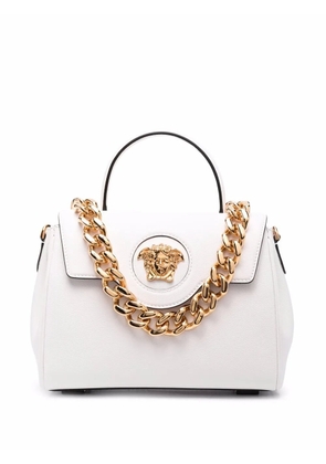 Versace La Medusa leather hand bag - White