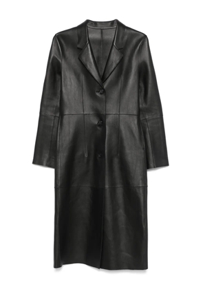 TOTEME leather coat - Black