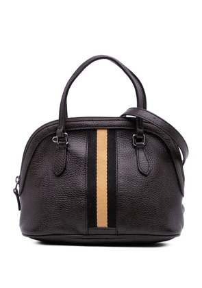 Gucci Pre-Owned 2016-2025 Mini Leather Web Dome satchel - Brown