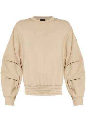 Moncler logo-embroidered sweatshirt - Neutrals