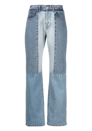 Victoria Beckham straight-leg patchwork jeans - Blue